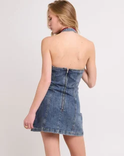 Allegra Denim Corset Mini Dress
