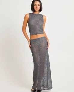 Alora Knit Sequin Maxi Skirt
