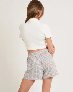 Amber Crop Polo Knit