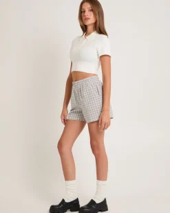 Amber Crop Polo Knit