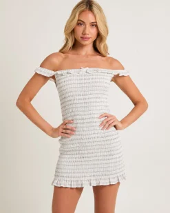 Amity Shirred Mini Dress