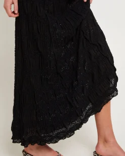 Amore Asymmetrical Textured Maxi Skirt