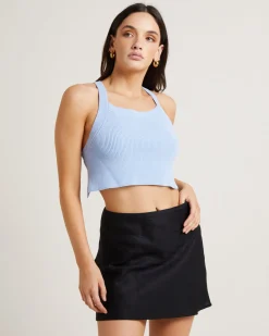 Andi Compact Knit Cross Back Top