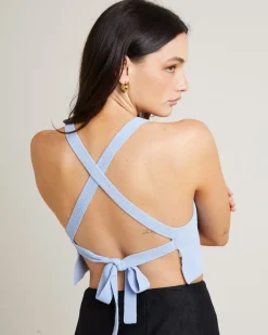 Andi Compact Knit Cross Back Top