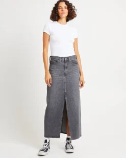 Ankle Column Denim Maxi Denim Skirt Adventure Seeker