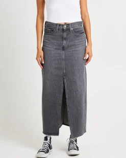 Ankle Column Denim Maxi Denim Skirt Adventure Seeker