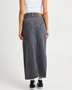 Ankle Column Denim Maxi Denim Skirt Adventure Seeker