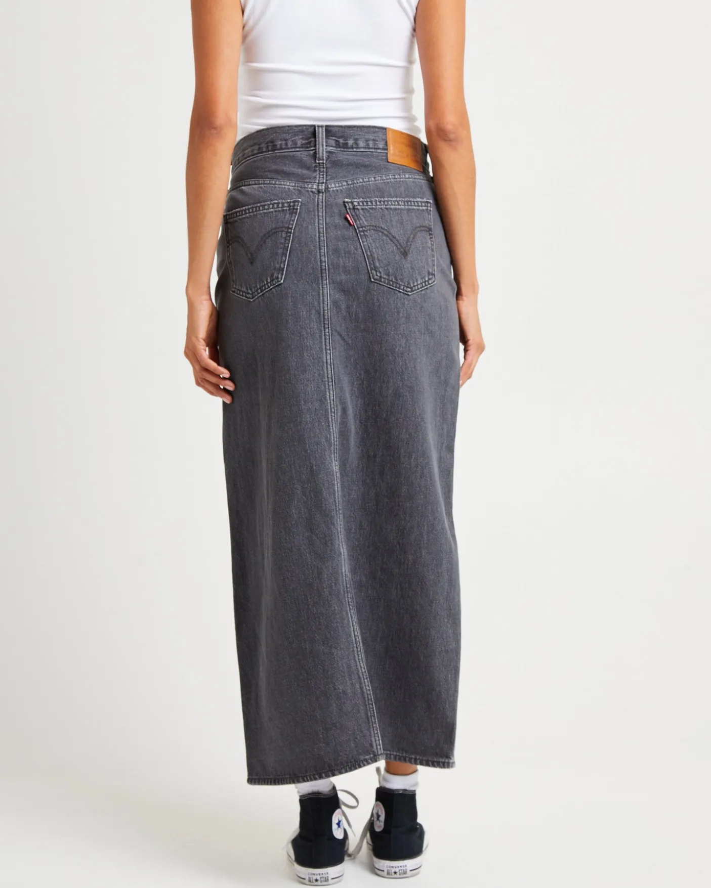 Ankle Column Denim Maxi Denim Skirt Adventure Seeker