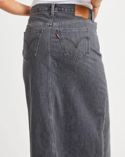 Ankle Column Denim Maxi Denim Skirt Adventure Seeker