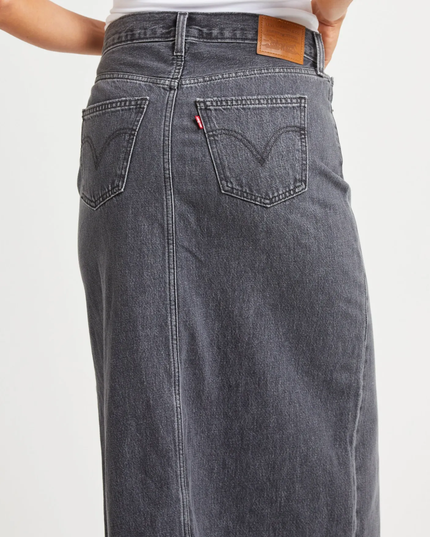 Ankle Column Denim Maxi Denim Skirt Adventure Seeker