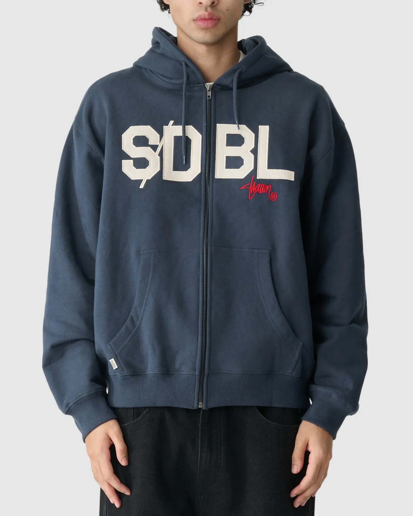 Applique Zip Thru Hoodie