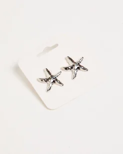 Aqua Starfish Earrings