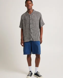 Asta Seer Sucker Regular Shirt Steel Check