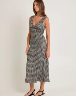 Asta Seersucker Maxi Dress