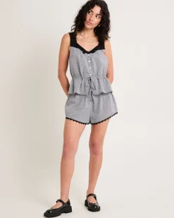 Aster Lace Insert Cotton Cami Top