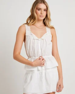 Aster Lace Insert Cotton Cami Top