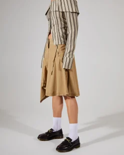 Asymmetric Choppy Cargo Skirt