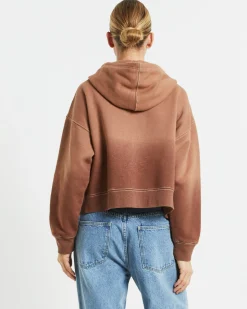 Baby Fleece Zip Hoodie in Brown