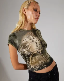 Baby Tee With Contrast Binding