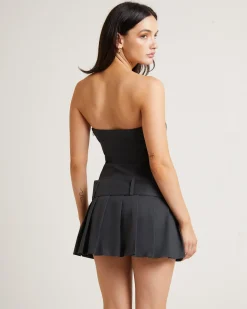 Bad Habits Kilt Mini Dress in Slate