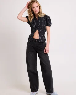 Baggy Dad Denim Jeans Shrink Up