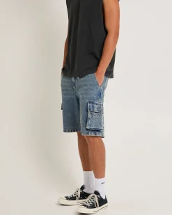 Baggy Denim Cargo Shorts