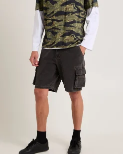 Baggy Denim Cargo Shorts