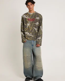 Baggy Moto Denim Jeans