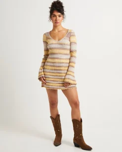 Bambi Stripe Knit Mini Dress