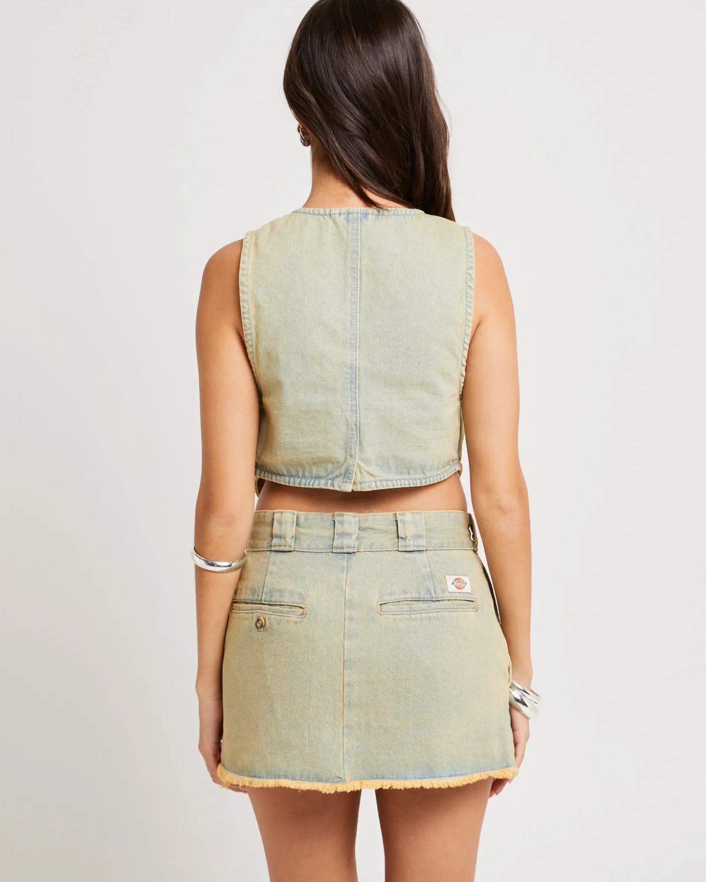 Bandera Cropped Denim Vest