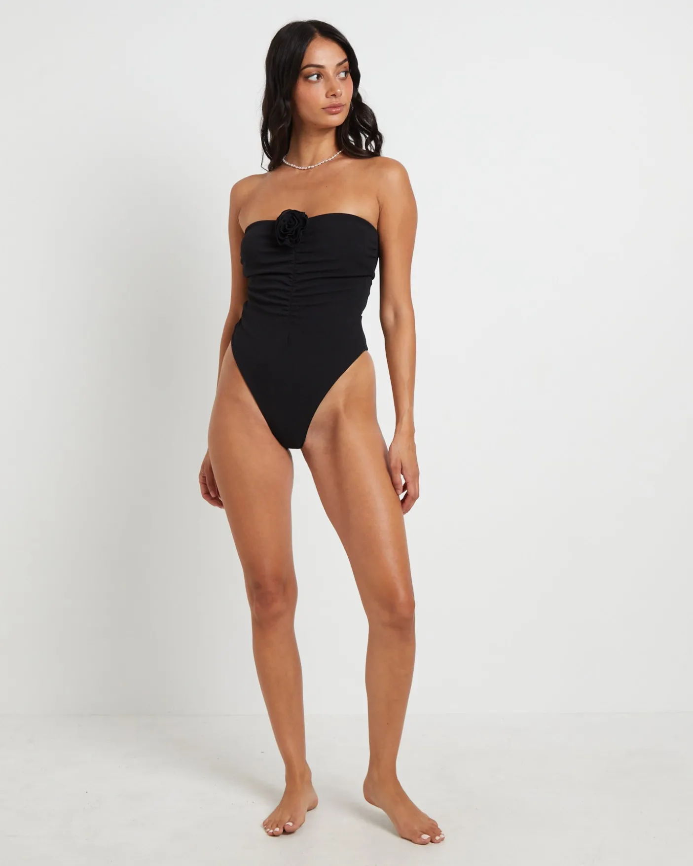 Banksy Corsage One Piece in Black