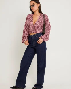 Base Seersucker Long Sleeve Top