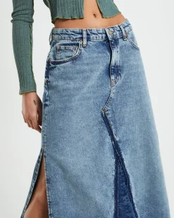 BDG Denim Midi Skirt in