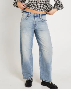 BDG Logan Buckle Baggy Barrel Denim Jeans