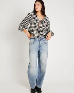 BDG Logan Buckle Baggy Barrel Denim Jeans