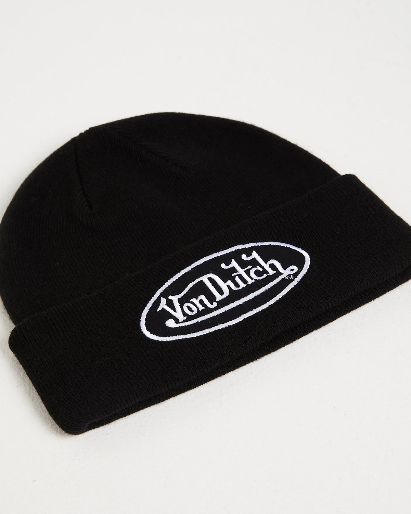Beanie With Oval Logo Embroidery Patch