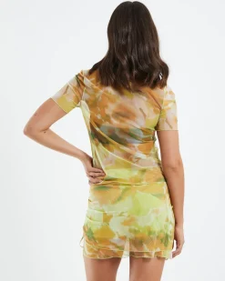 Belle Blurred Botanical Mesh Tee