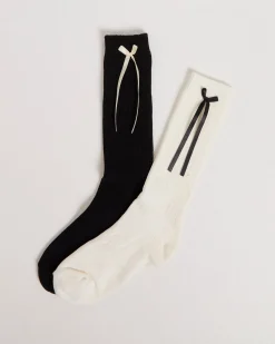 Bianka Bow Socks 2 Pack