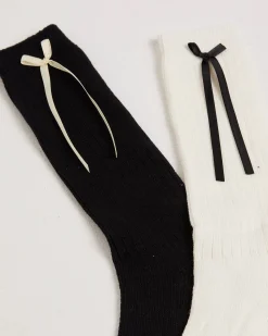 Bianka Bow Socks 2 Pack