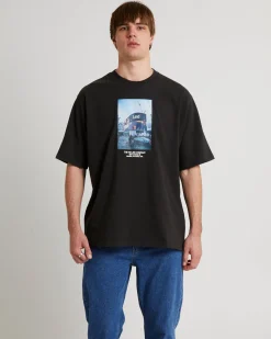 Billboards Baggy T-Shirt Worn Black