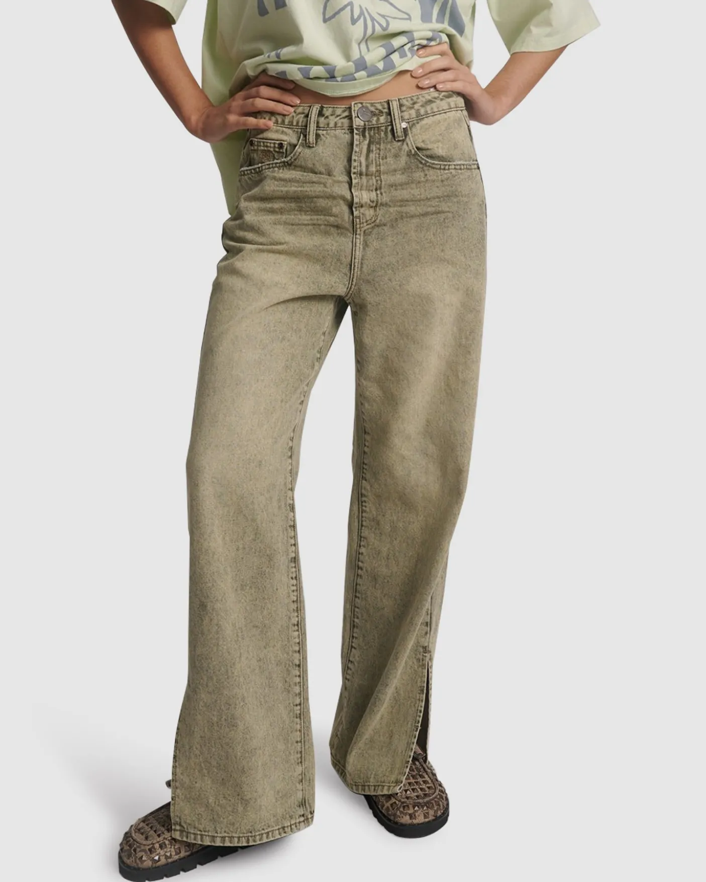 Billie Mid Waist Long Rise Straight Leg Denim Jeans