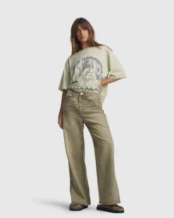 Billie Mid Waist Long Rise Straight Leg Denim Jeans