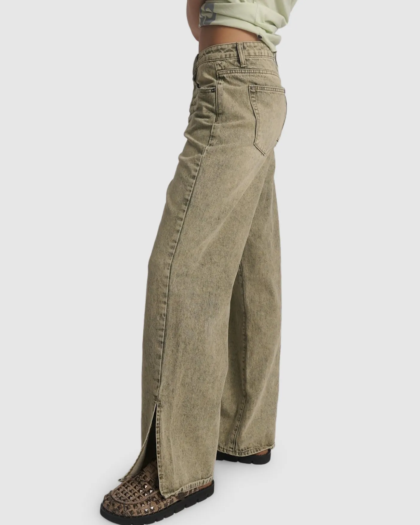 Billie Mid Waist Long Rise Straight Leg Denim Jeans