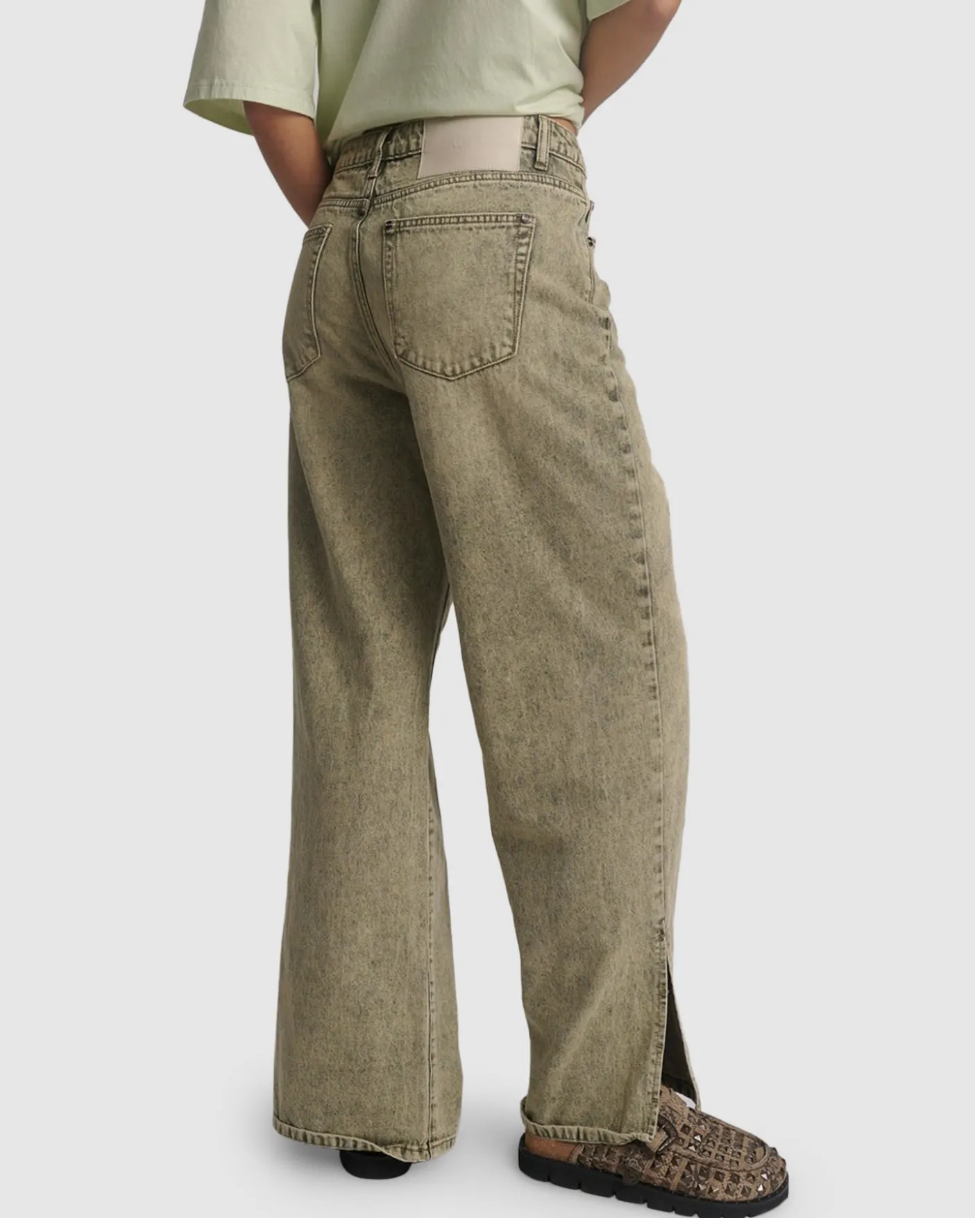 Billie Mid Waist Long Rise Straight Leg Denim Jeans