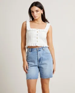 Birkin Lace Camisole Top in White