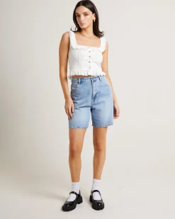 Birkin Lace Camisole Top in White