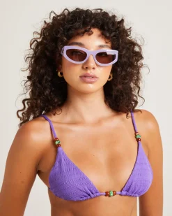 Blake Rectangle Sunglasses in Purple