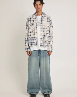 Bleached Flannel Long Sleeve Shirt