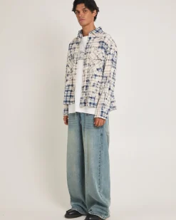 Bleached Flannel Long Sleeve Shirt