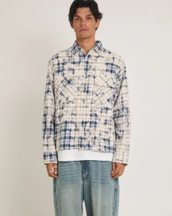 Bleached Flannel Long Sleeve Shirt